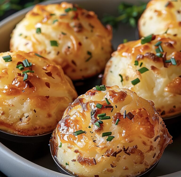 Golden Cheesy Mashed Potato Puffs Recipe