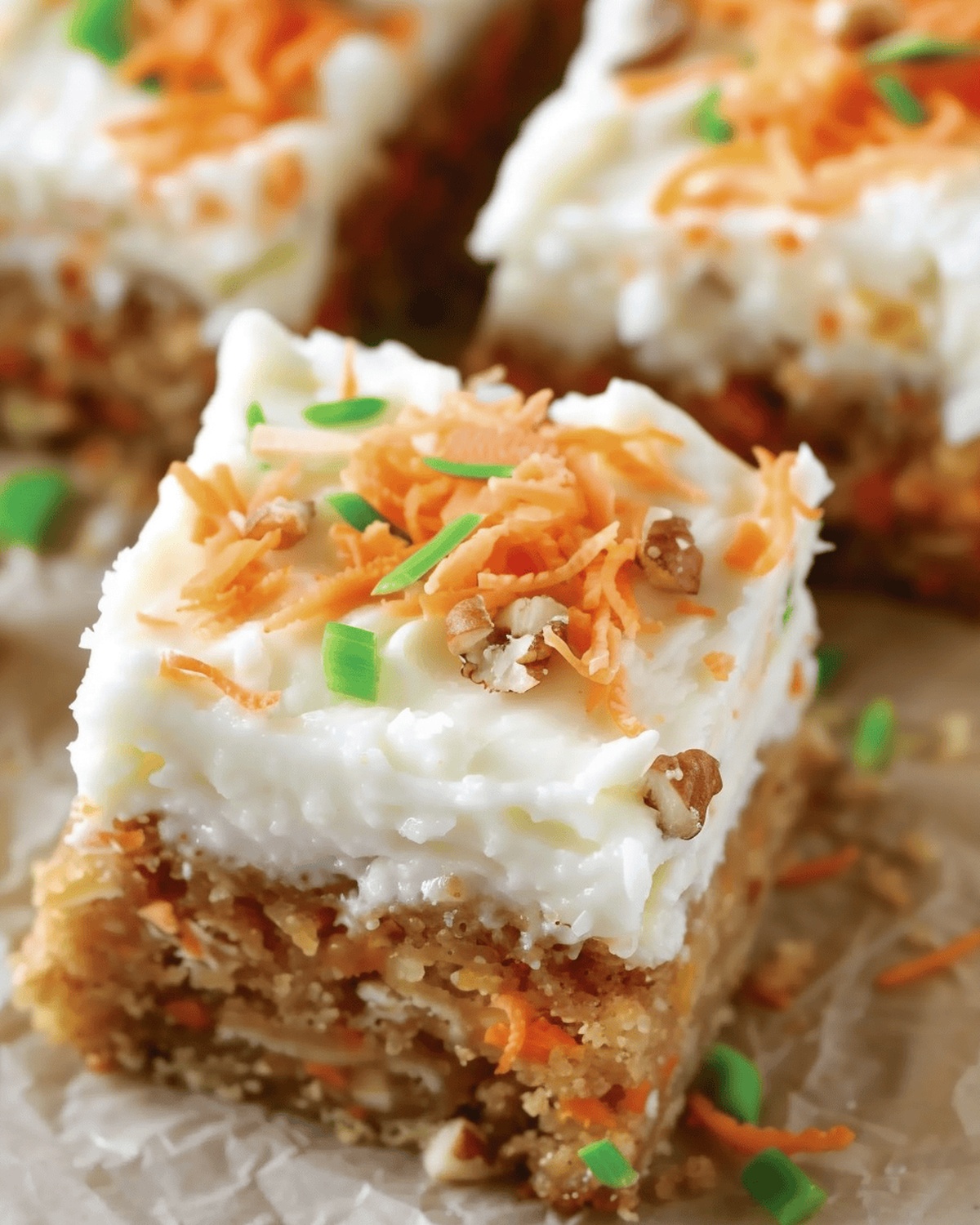 Irresistible Carrot Coconut Bars with Cream Cheese Frosting Recipe