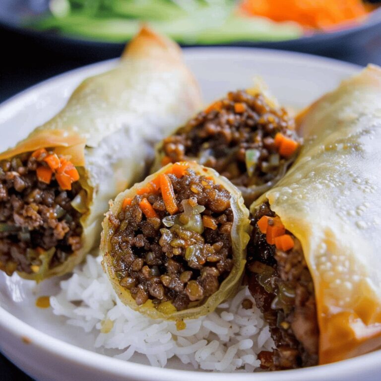 Korean Ground Beef Egg Rolls Recipe
