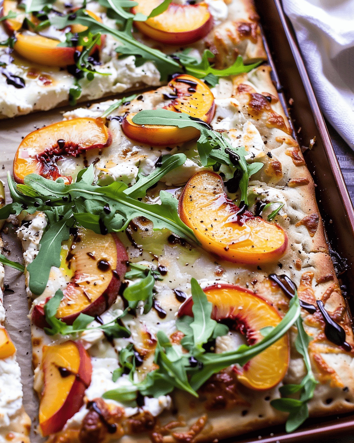Gourmet Chicken Peach Ricotta Pizza Recipe