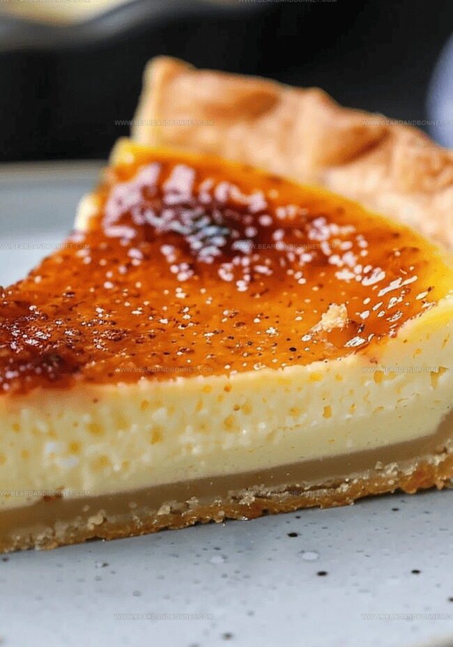 Baking Instructions for a Rich Creme Brulee Tart