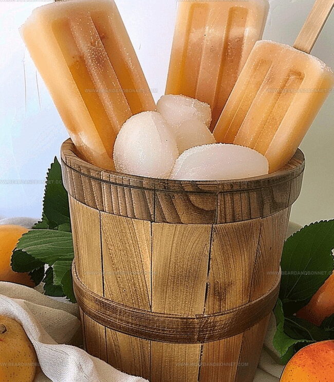 How to Freeze Peaches & Cream Popsicles at Home