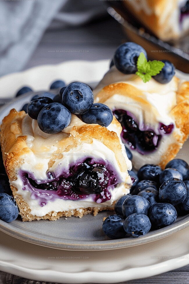 Blueberry Cheesecake Rolls That Combine Sweet and Tangy