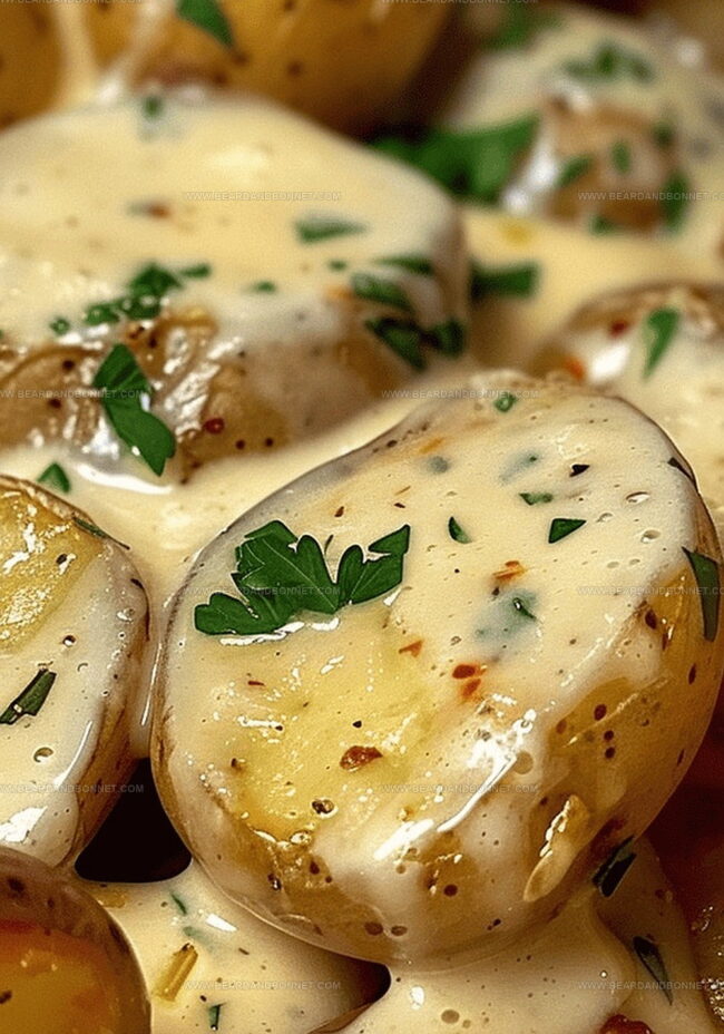 Making Creamy Garlic Herb Baby Potatoes Easy