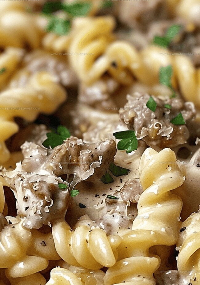 How to Cook Beef Alfredo Bake