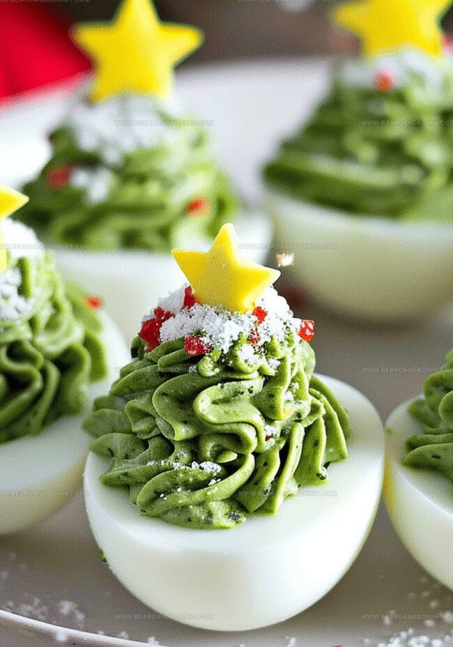 How to Make Holiday Spinach Christmas Tree Eggs
